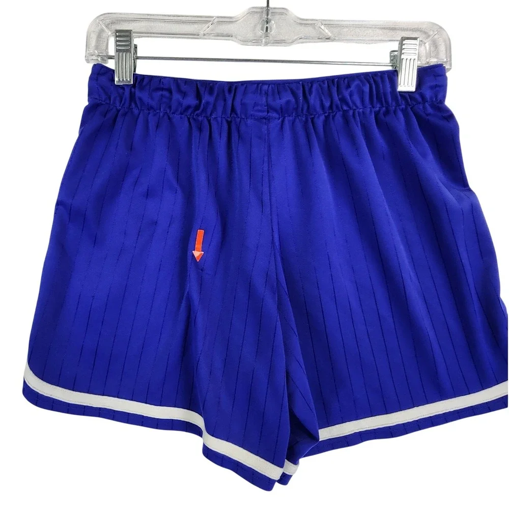 Nike Small Blue Striped Running Shorts Athletic Gym Sporty Y2K Retro Activewear